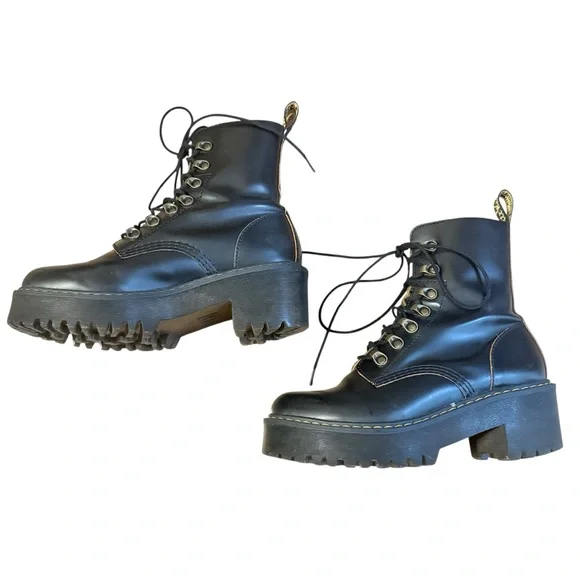 Dr. Martens Leona Smooth Leather Heeled Boots Size 37/6 - Picture 3 of 7